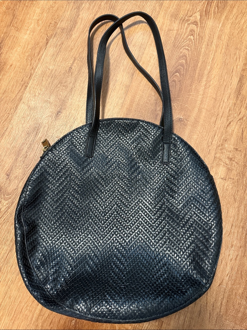 Anthropologie Black Round Woven Shoulder Bag - Women